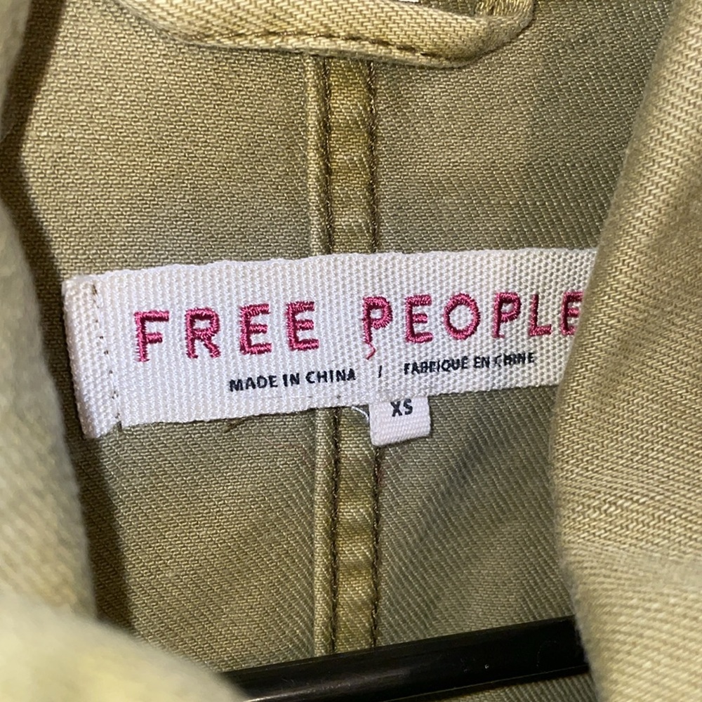 Free People Seize the Day Jacket Cargo Olive - Picture 9 of 11